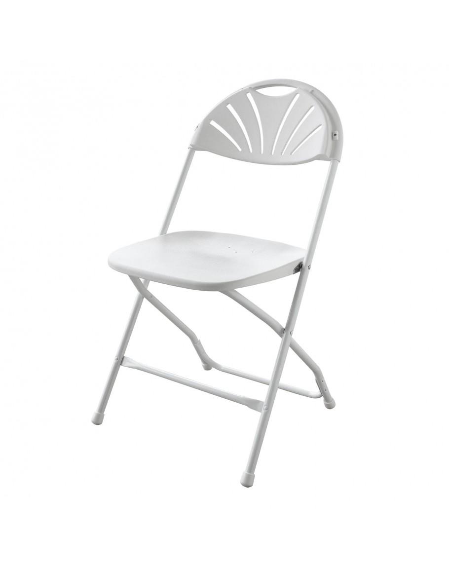 Rental store for CHAIR, FOLDING PLASTIC - WHITE FANBACK in Philadelphia NJ