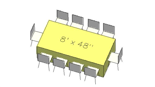 Rental store for TABLE, LONG 8X48  KING TABLE in Philadelphia NJ