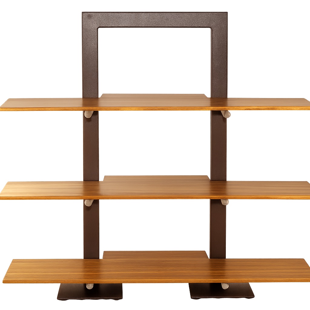 Rental store for STAND, 3 TIER BROWN W  BAMBOO SHELVES in Philadelphia NJ