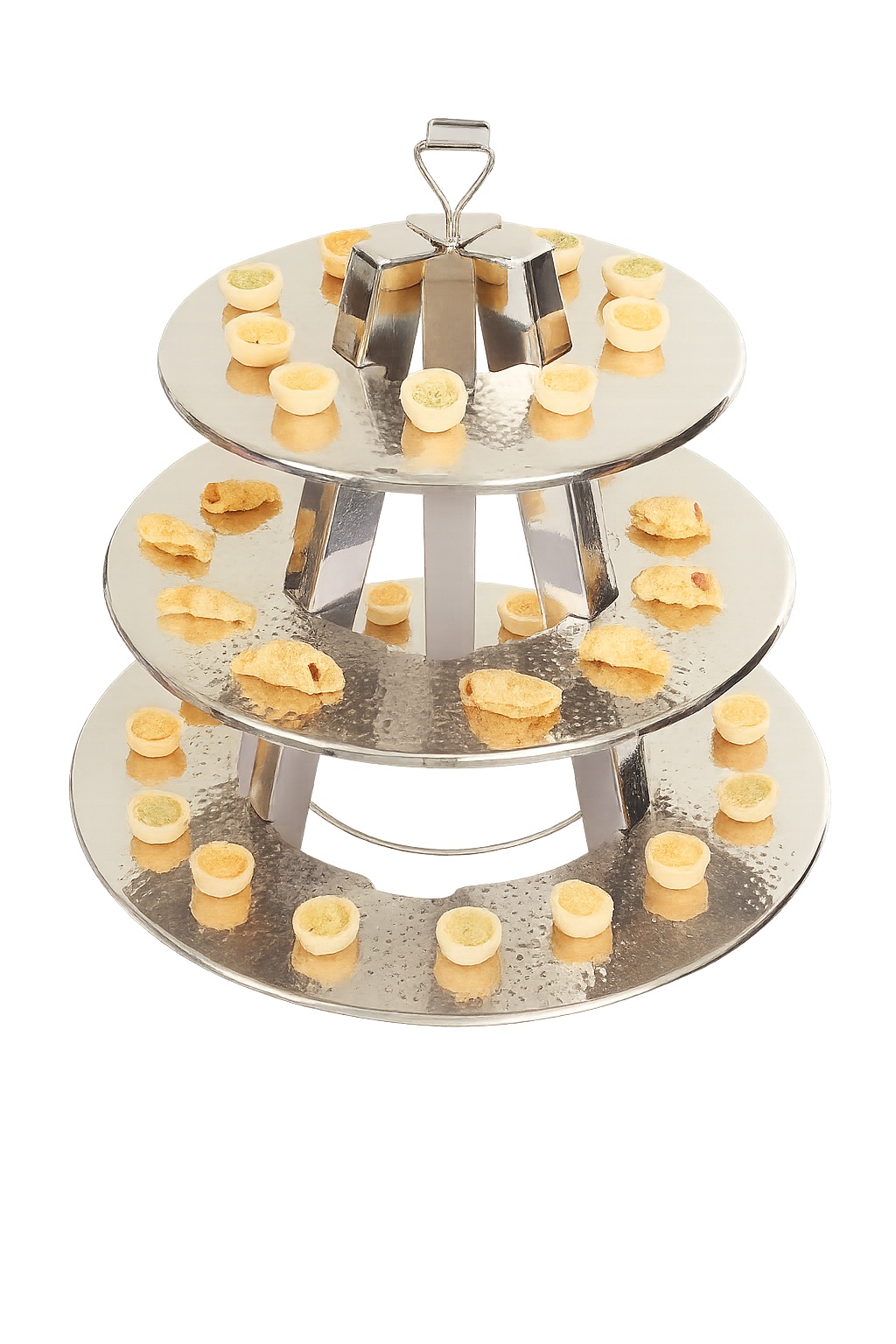 Rental store for STAND, 3 TIER STAINLESS - HAMMERED in Philadelphia NJ