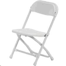 Rental store for KIDDIE CHAIR, FOLDING PLASTIC - WHITE in Philadelphia NJ