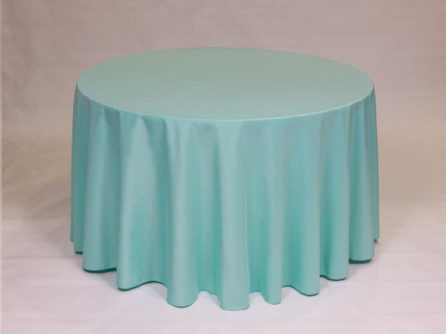 Rental store for 108  ROUND - POLYESTER - AQUA in Philadelphia NJ