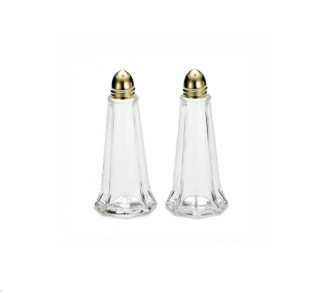 Rental store for SALT PEPPER SET-GLASS  TOWER  GOLD TOP in Philadelphia NJ