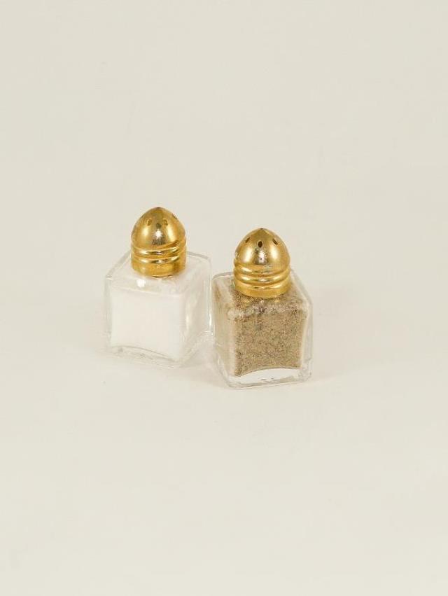 Rental store for SALT PEPPER SET-GLASS  MINI  GOLD TOP in Philadelphia NJ