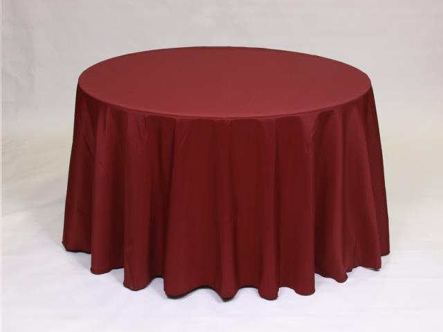 Rental store for 108  ROUND - POLYESTER - BURGUNDY in Philadelphia NJ