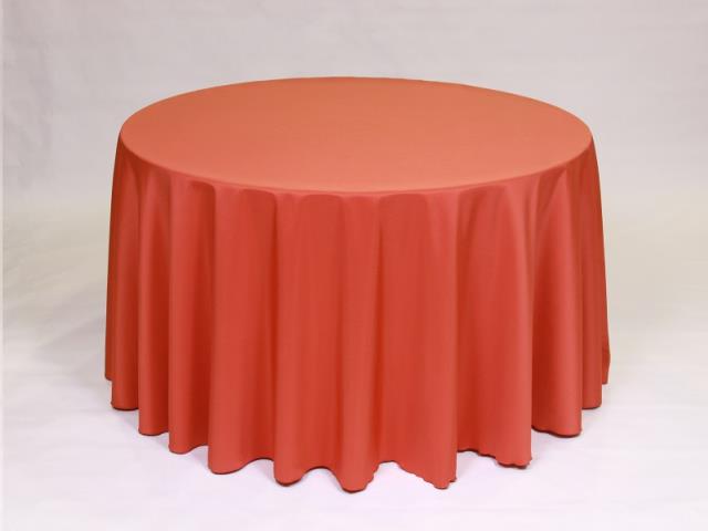 Rental store for 108  ROUND - POLYESTER - BURNT ORANGE in Philadelphia NJ