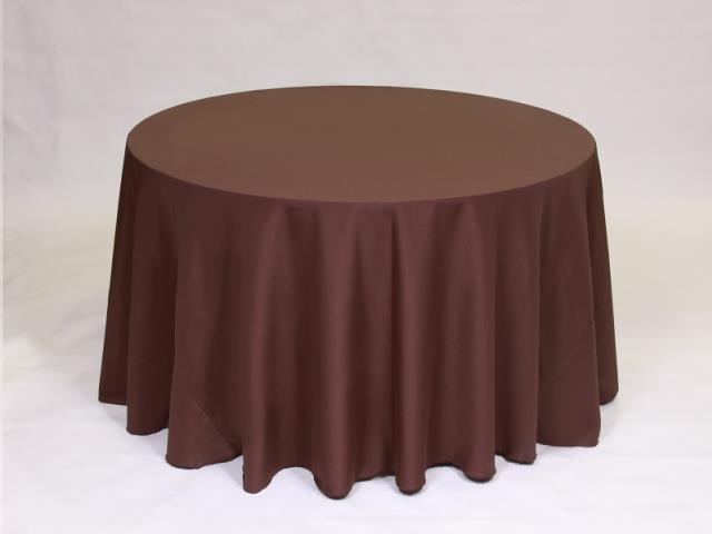Rental store for 108  ROUND - POLYESTER - CHOCOLATE in Philadelphia NJ