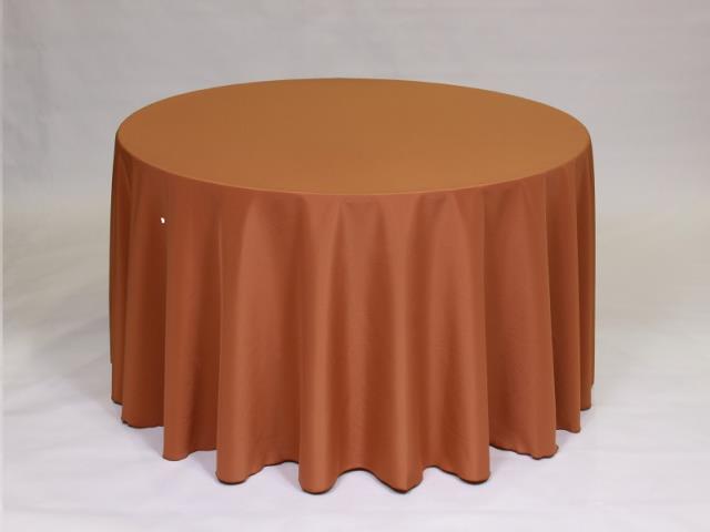 Rental store for 108  ROUND - POLYESTER - COPPER in Philadelphia NJ