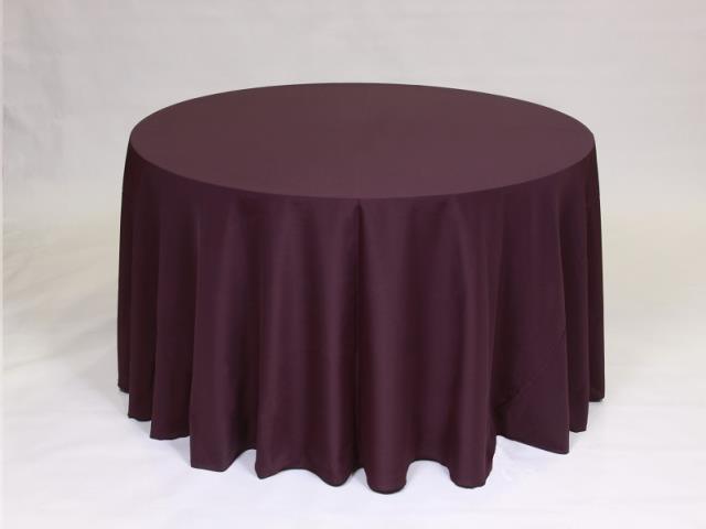 Rental store for 108  ROUND - POLYESTER - EGGPLANT in Philadelphia NJ