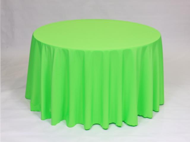 Rental store for 108  ROUND - POLYESTER - NEON GREEN in Philadelphia NJ