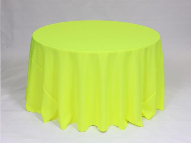 Rental store for 108  ROUND - POLYESTER - NEON YELLOW in Philadelphia NJ