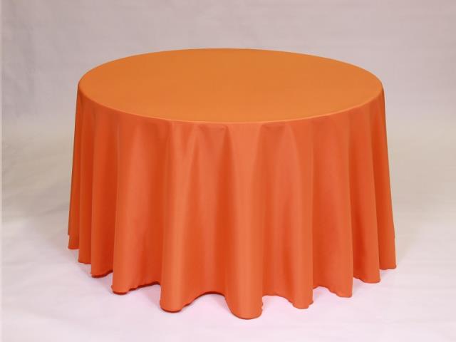 Rental store for 108  ROUND - POLYESTER - ORANGE in Philadelphia NJ