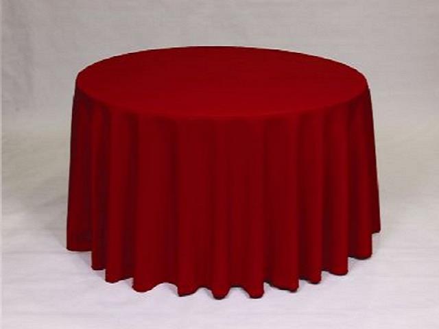 Rental store for 108  ROUND - POLYESTER - RED in Philadelphia NJ