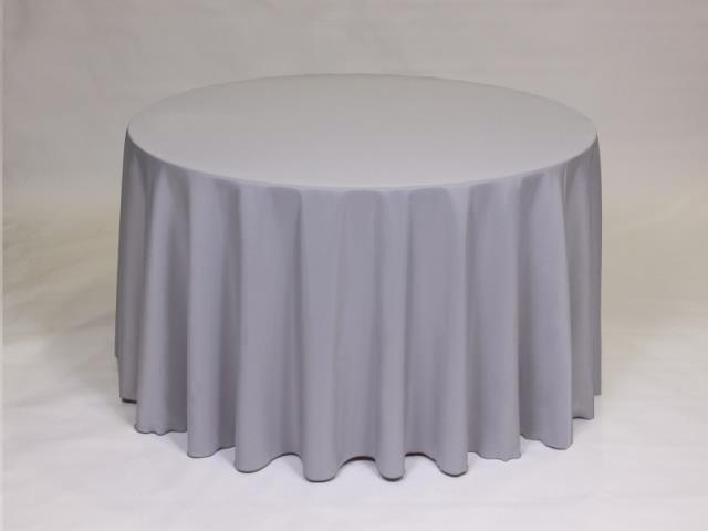Rental store for 108  ROUND - POLYESTER - SILVER in Philadelphia NJ