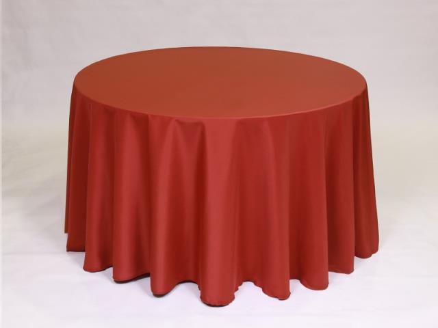 Rental store for 108  ROUND - POLYESTER - TERRACOTTA in Philadelphia NJ