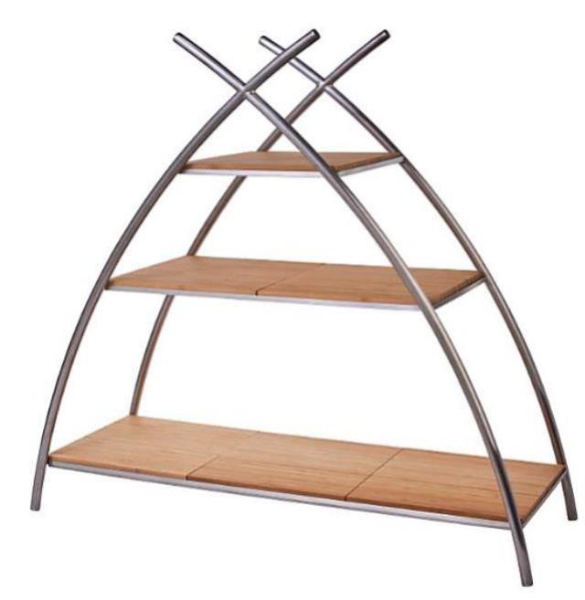 Rental store for STAND, A-FRAME, BRUSHED SS W. BAMBOO SLV in Philadelphia NJ