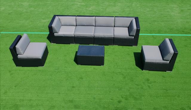 Rental store for BLACK GRAY WICKER LOUNGE, 7PC- PK 1 in Philadelphia NJ
