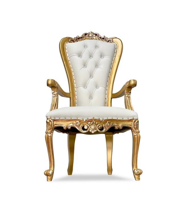 Rental store for THRONE CHAIR - GOLD W IVORY CUSHION in Philadelphia NJ