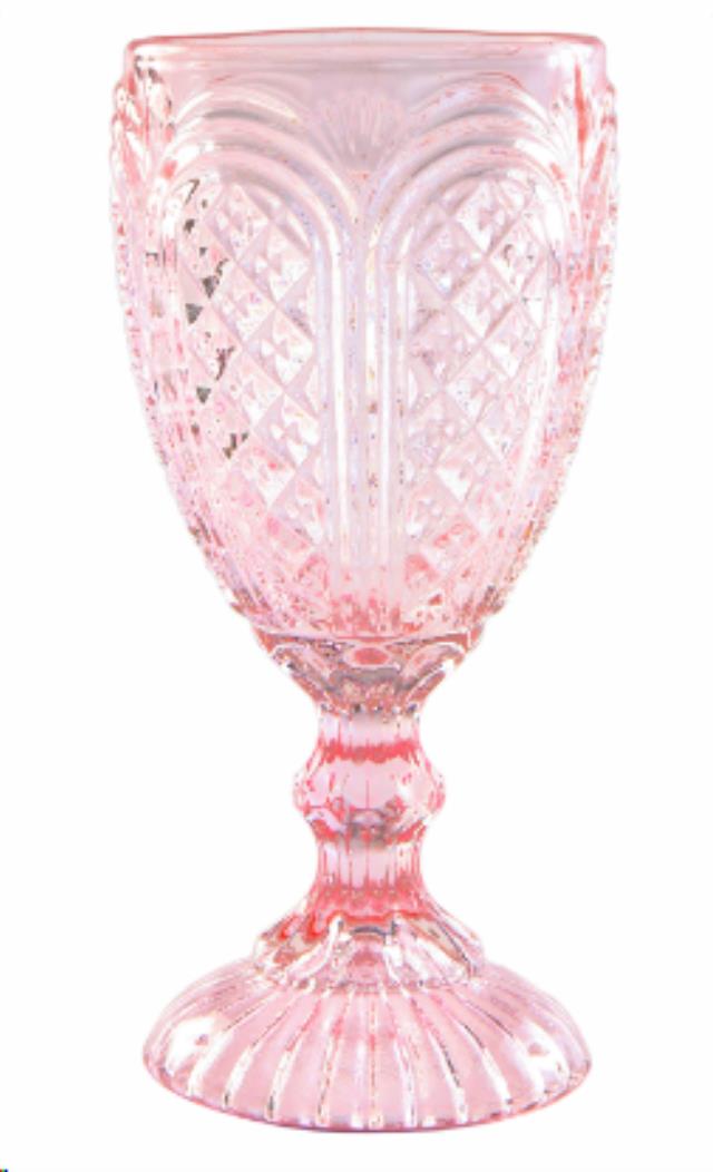 Rental store for GLASS, CAROUSEL GOBLET 11OZ - PINK in Philadelphia NJ