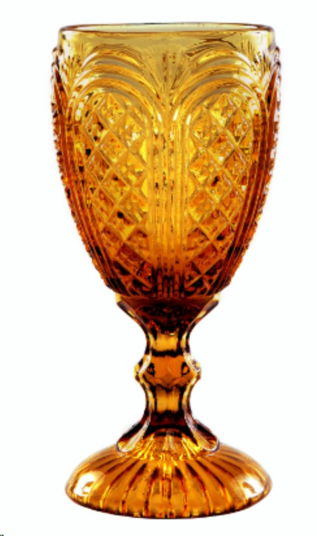 Rental store for GLASS, CAROUSEL GOBLET 11OZ - AMBER in Philadelphia NJ