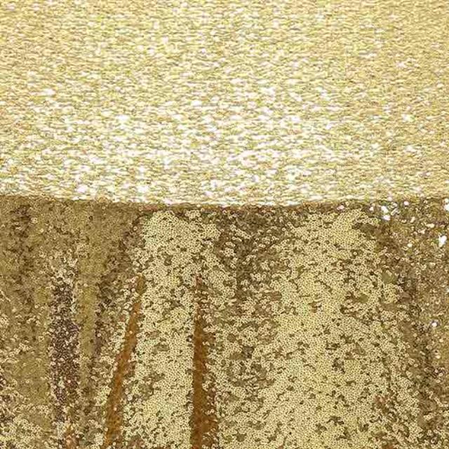 Rental store for 120  ROUND - GLIMMER SEQUIN - GOLD in Philadelphia NJ