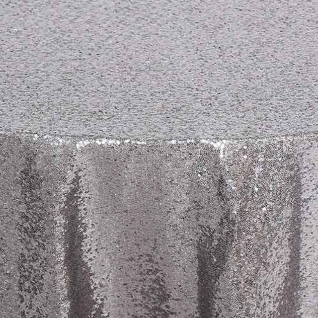 Rental store for 120  ROUND - GLIMMER SEQUIN - SILVER in Philadelphia NJ