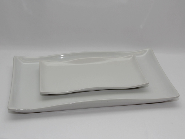 Rental store for PLATTER, WAVY WHITE CERAMIC 14.5 X8.75 in Philadelphia NJ